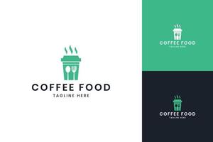 mat kaffe negativt utrymme logotyp design vektor