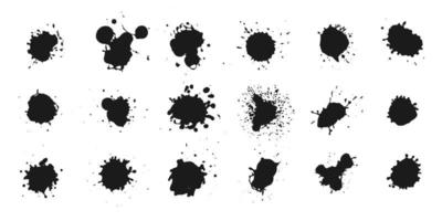 abstrakte schwarze Tintenspritzer-Sammlung vektor