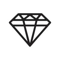 Vektor Diamant Symbol zum online und Handy, Mobiltelefon Anwendungen. Diamant Juwelen wie ein Kennzeichen und Emblem
