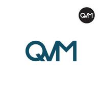 brev qvm monogram logotyp design vektor