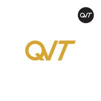 Brief qvt Monogramm Logo Design vektor