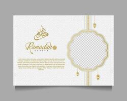 elegant Ramadan kareem Hintergrund, zum Poster, Rahmen Konzept, Flyer, Poster. vektor