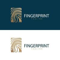 einfach und elegant modern Identität Fingerabdruck Logo Technologie Design zum Geschäft branding vektor