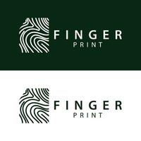 einfach und elegant modern Identität Fingerabdruck Logo Technologie Design zum Geschäft branding vektor