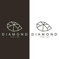 Juwel Diamant Vorlage Illustration Edelstein Logo Design Linie vektor