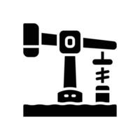 Öl Pumpe Symbol. Vektor Glyphe Symbol zum Ihre Webseite, Handy, Mobiltelefon, Präsentation, und Logo Design.