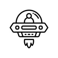 UFO Symbol. Vektor Linie Symbol zum Ihre Webseite, Handy, Mobiltelefon, Präsentation, und Logo Design.
