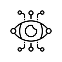 bionisch Auge Symbol. Vektor Linie Symbol zum Ihre Webseite, Handy, Mobiltelefon, Präsentation, und Logo Design.