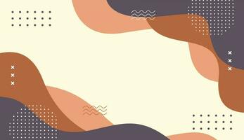 abstrakt bakgrund minimalistisk, tapet med geometrisk och organisk former i annorlunda nyanser av brun. enkel trendig platt vektor illustration