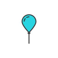 Ballon Symbol. Zeichen zum Handy, Mobiltelefon Konzept und Netz Design. Gliederung Vektor Symbol. Symbol, Logo Illustration. Vektor Grafik