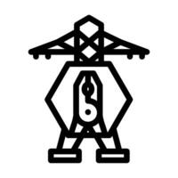 Gitter Instandhaltung elektrisch Linie Symbol Vektor Illustration