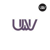 Brief uwv Monogramm Logo Design vektor