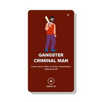 brottslighet gangster kriminell man vektor