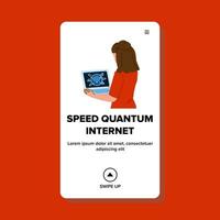 nätverk hastighet kvant internet vektor