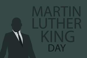 Martin luther kung jr. dag typografi hälsning kort design. mlk dag grå vektor bakgrund. vektor illustartion