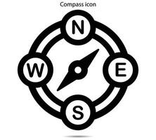 kompass ikon, vektor illustratör