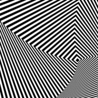 schwarz und Weiß optisch Illusion. abstrakt wellig Streifen Muster vektor