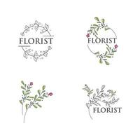 skönhet florist vektor ikon design