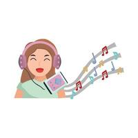 person lyssnande musik illustration vektor