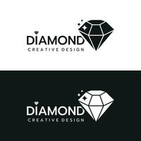 schön Diamant Schmuck Logo Symbol isoliert Vorlage Vektor Illustration