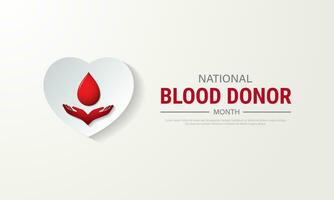 nationell blod givare månad bakgrund vektor illustration