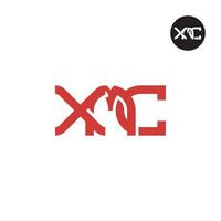 Brief xmc Monogramm Logo Design vektor