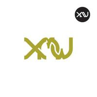 Brief xmw Monogramm Logo Design vektor