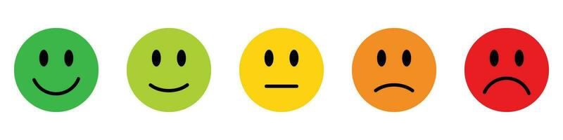 respons emojis ikon uppsättning för recensioner vektor
