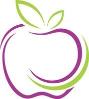 äpple frukt abstrakt logotyp vektor