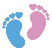 Rosa und Blau Baby Fußabdrücke vektor