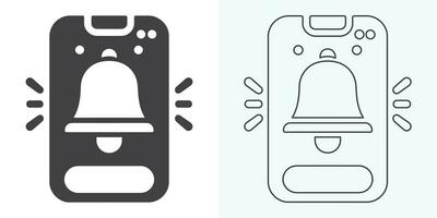 Weihnachten Glocke Symbol . Weihnachten Glocke Symbol. Benachrichtigung Glocke Symbol zum eingehend Posteingang Botschaft. Vektor Klingeln Glocke und Benachrichtigung Nummer Zeichen zum Alarm Uhr und Smartphone Anwendung warnen