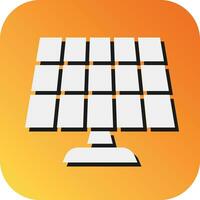 sol- panel vektor glyf lutning bakgrund ikon för personlig och kommersiell använda sig av.