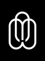 mwa monogram logotyp mall vektor