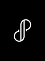 dp monogram logotyp mall vektor