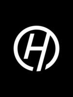 h monogram logotyp mall vektor