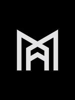 ma monogram logotyp mall vektor