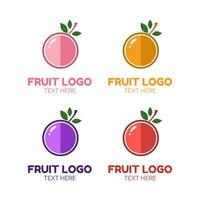 frukt juice logotyp enkel begrepp design vektor illustration