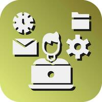 Multitasking Vektor Glyphe Gradient Hintergrund Symbol zum persönlich und kommerziell verwenden.
