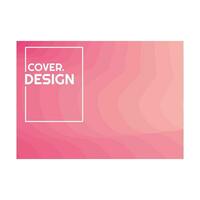 färgrik mjuk rosa halvton lutning enkel landskap omslag design vektor illustration