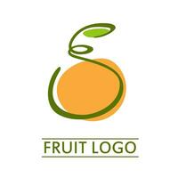 orange frukt juice logotyp abstrakt enkel begrepp design vektor illustration