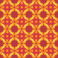 gul röd mandala blommig kreativ sömlös design bakgrund vektor