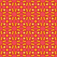 gul röd mandala blommig kreativ sömlös design bakgrund vektor