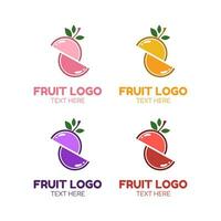 Obst Scheibe Saft Logo einfach Konzept Design Vektor Illustration