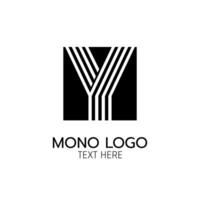 brev y modern monogram logotyp ikon abstrakt enkel begrepp design vektor illustration