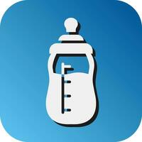Milch Flasche Vektor Glyphe Gradient Hintergrund Symbol zum persönlich und kommerziell verwenden.