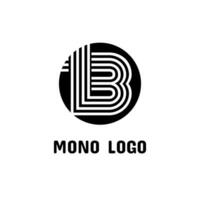 brev b modern monogram logotyp ikon abstrakt enkel begrepp design vektor illustration
