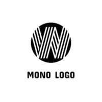 brev w modern monogram logotyp ikon abstrakt enkel begrepp design vektor illustration