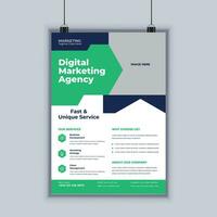 modern Digital Marketing Agentur Geschäft Flyer Design Vorlage vektor