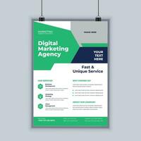 modern Digital Marketing Agentur Geschäft Flyer Design Vorlage vektor