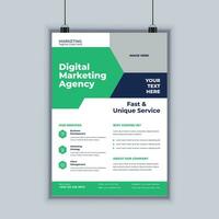 modern Digital Marketing Agentur Geschäft Flyer Design Vorlage vektor